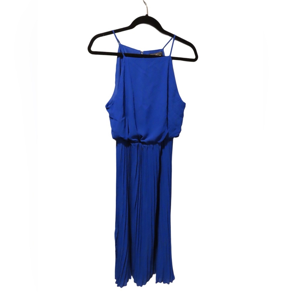 Sam Edelman Cobalt Blue Pleated Midi Dress - NWT Size Small